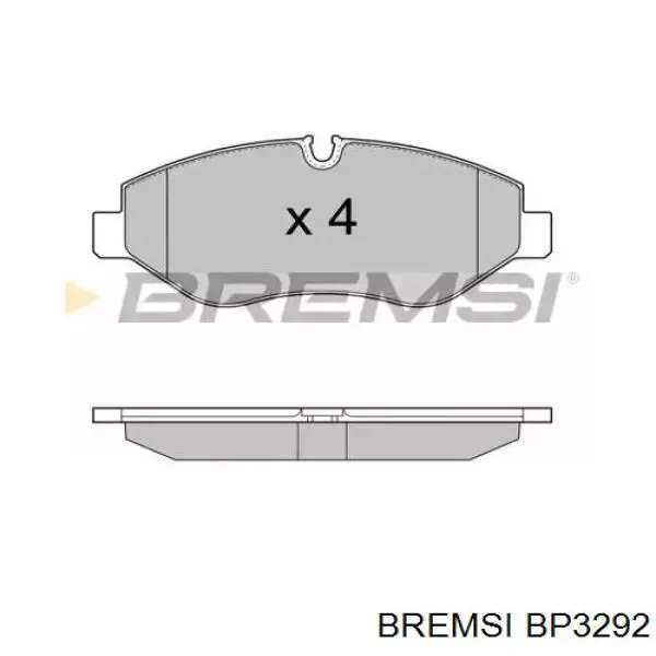 BP3292 Bremsi sapatas do freio dianteiras de disco