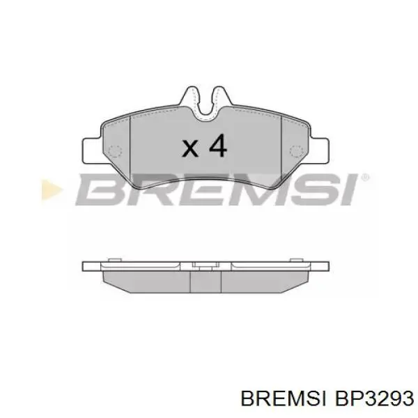 BP3293 Bremsi sapatas do freio traseiras de disco