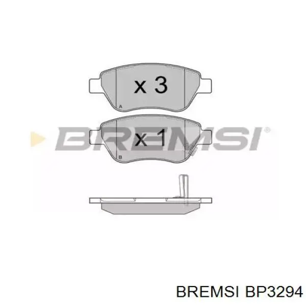 Передние тормозные колодки BP3294 Bremsi