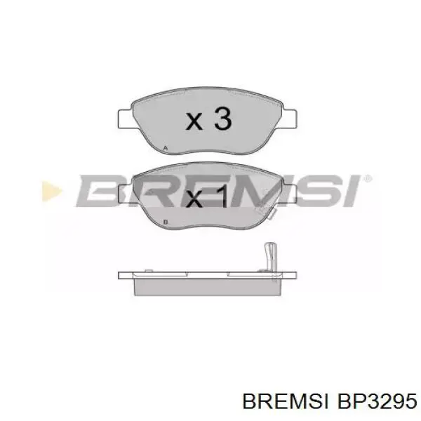 BP3295 Bremsi передние тормозные колодки