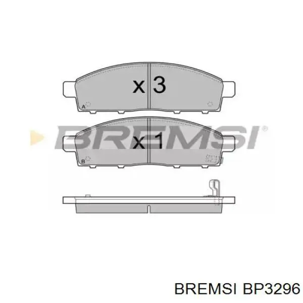 Передние тормозные колодки BP3296 Bremsi