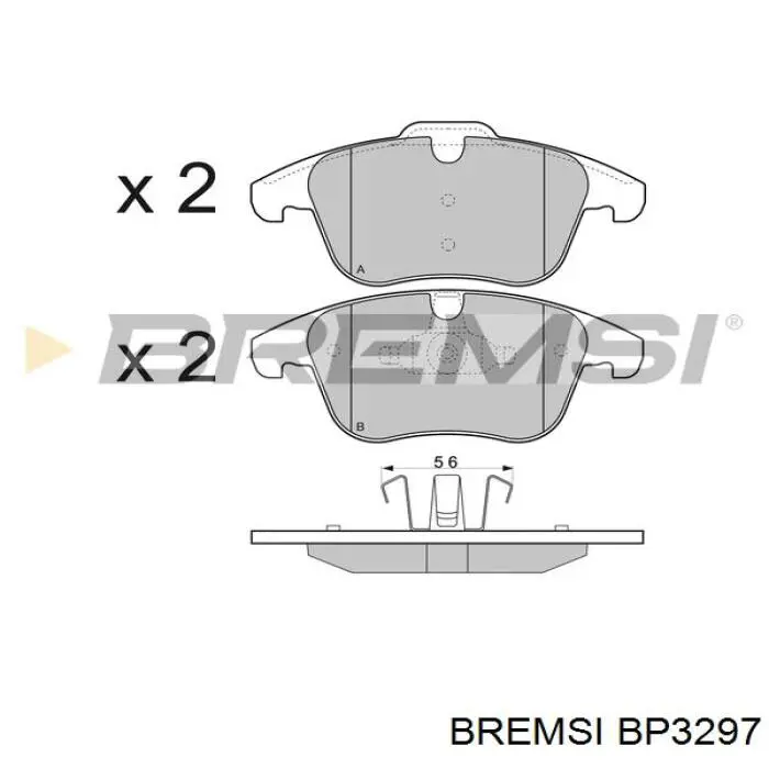 Передние тормозные колодки BP3297 Bremsi