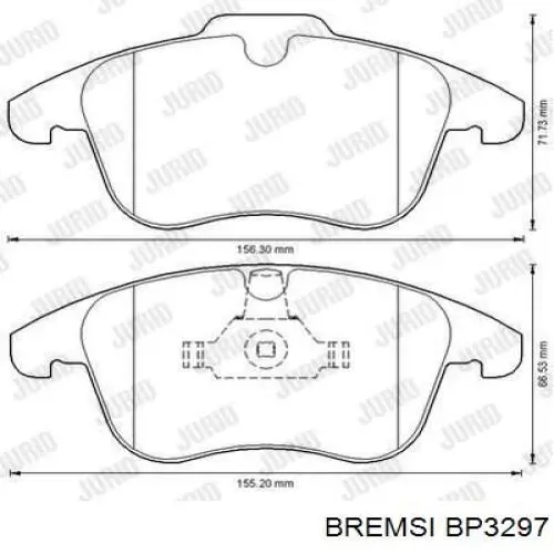 Купить BP3297 Bremsi Колодки тормозные