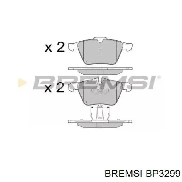 BP3299 Bremsi sapatas do freio dianteiras de disco