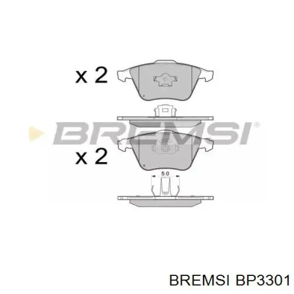 Передние тормозные колодки BP3301 Bremsi