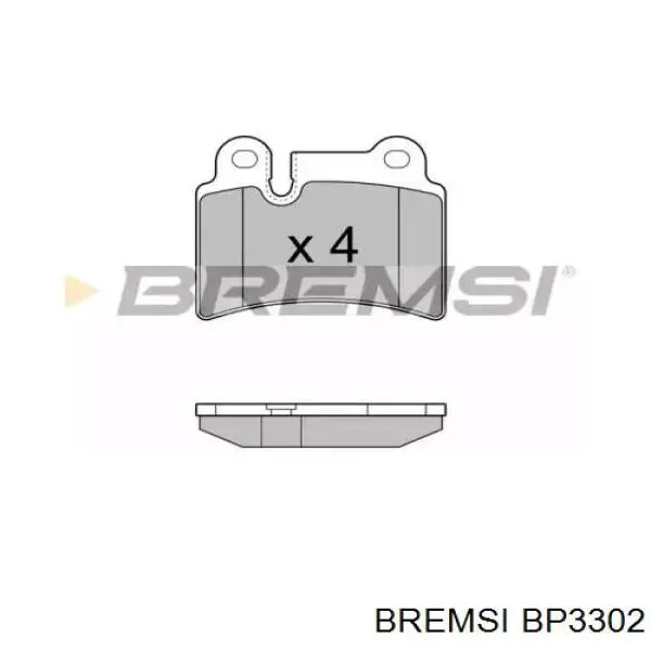 BP3302 Bremsi sapatas do freio traseiras de disco