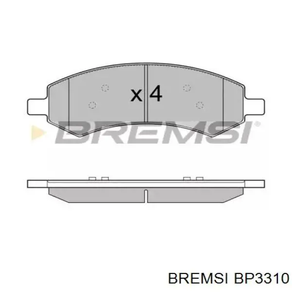 Передние тормозные колодки BP3310 Bremsi