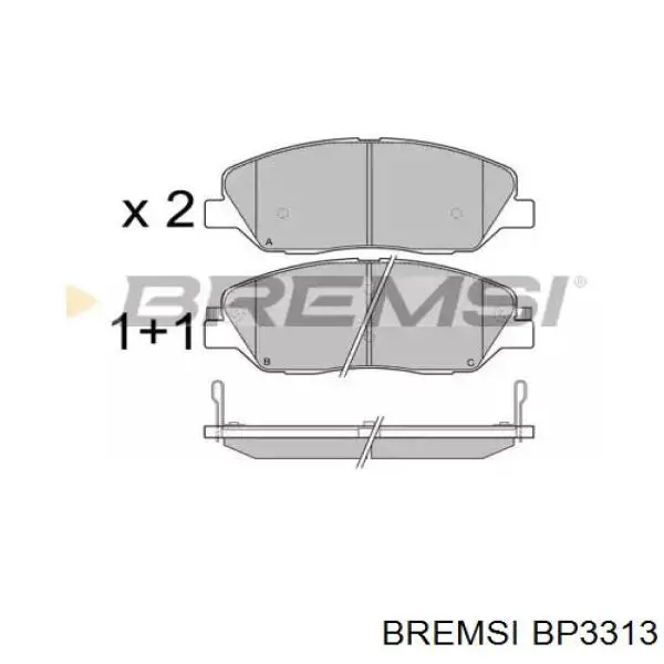 BP3313 Bremsi sapatas do freio dianteiras de disco