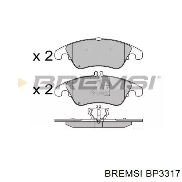 BP3317 Bremsi колодки тормозные передние дисковые