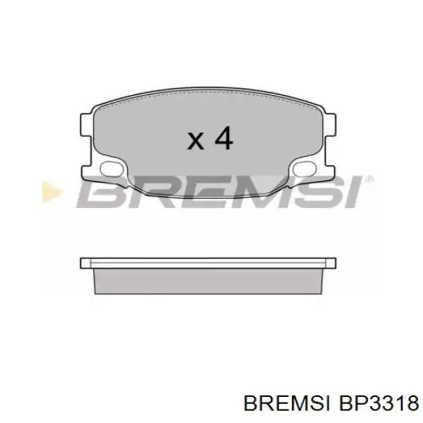 Передние тормозные колодки BP3318 Bremsi