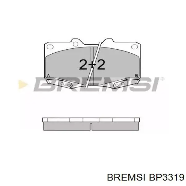 Передние тормозные колодки BP3319 Bremsi