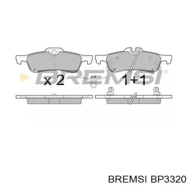 Задние тормозные колодки BP3320 Bremsi