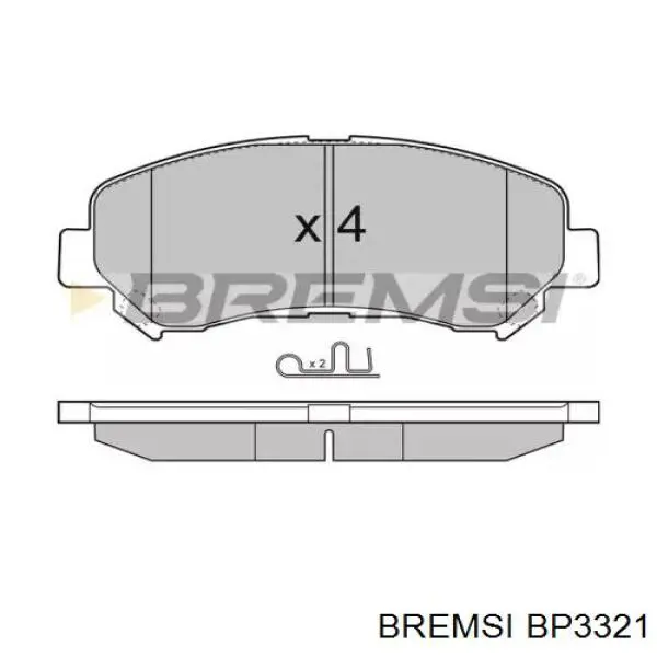 Передние тормозные колодки BP3321 Bremsi