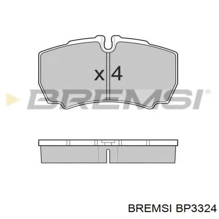 Купить BP3324 Bremsi Колодки тормозные