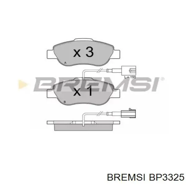 Передние тормозные колодки BP3325 Bremsi