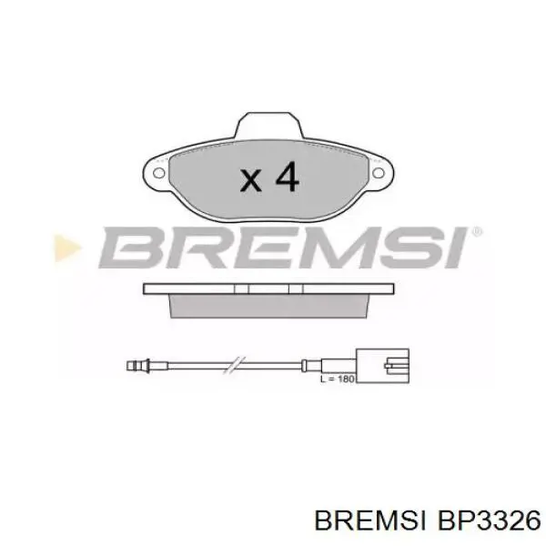 Передние тормозные колодки BP3326 Bremsi