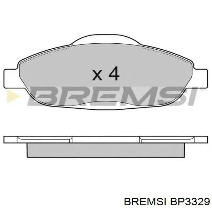 Купить BP3329 Bremsi Колодки тормозные