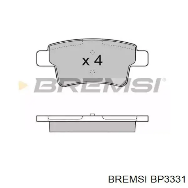 BP3331 Bremsi задние тормозные колодки