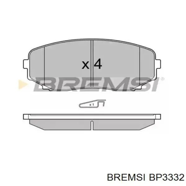 Передние тормозные колодки BP3332 Bremsi