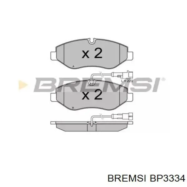 Передние тормозные колодки BP3334 Bremsi