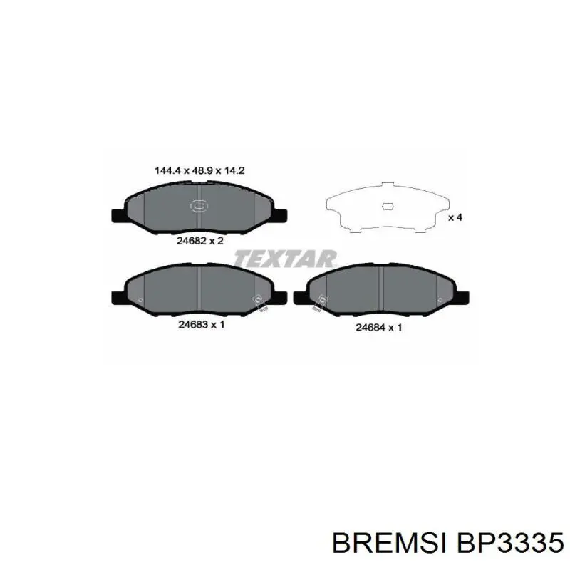 Колодки Bremsi BP3335 цена, от 14.79 USD