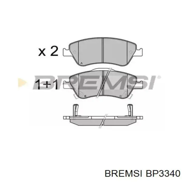 Передние тормозные колодки BP3340 Bremsi