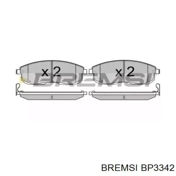 Передние тормозные колодки BP3342 Bremsi