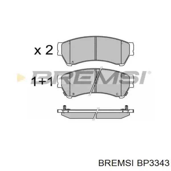 Задние тормозные колодки BP3343 Bremsi