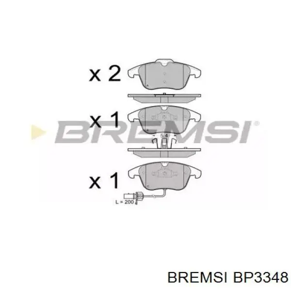 Передние тормозные колодки BP3348 Bremsi