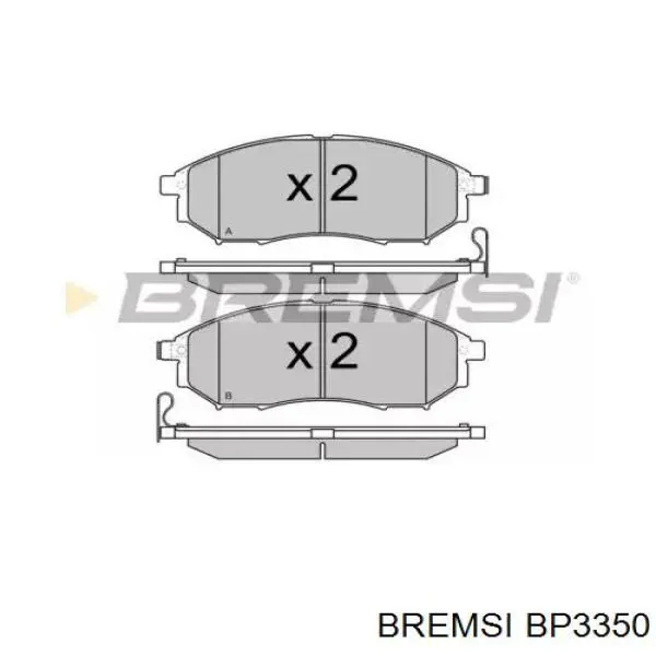 Купить BP3350 Bremsi Колодки тормозные