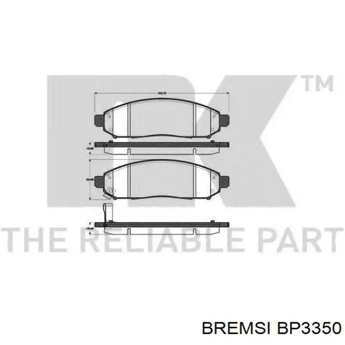 Колодки Bremsi BP3350 цена, от 22.92 USD