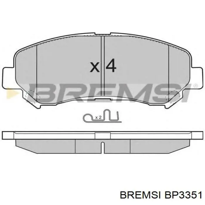 Колодки дисковые  Bremsi BP3351 цена, от 15.02 USD