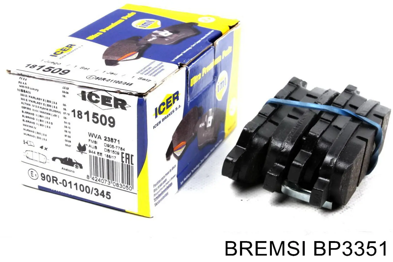 Задние дисковые колодки Bremsi BP3351