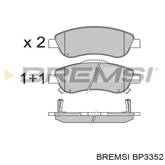 Колодки Bremsi BP3352 цена, от 24.17 USD