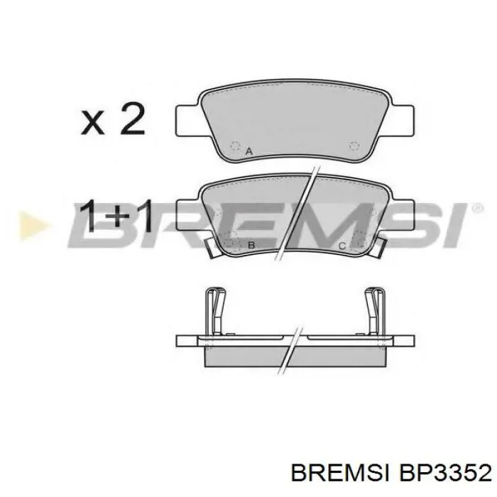 Купить BP3352 Bremsi Колодки тормозные