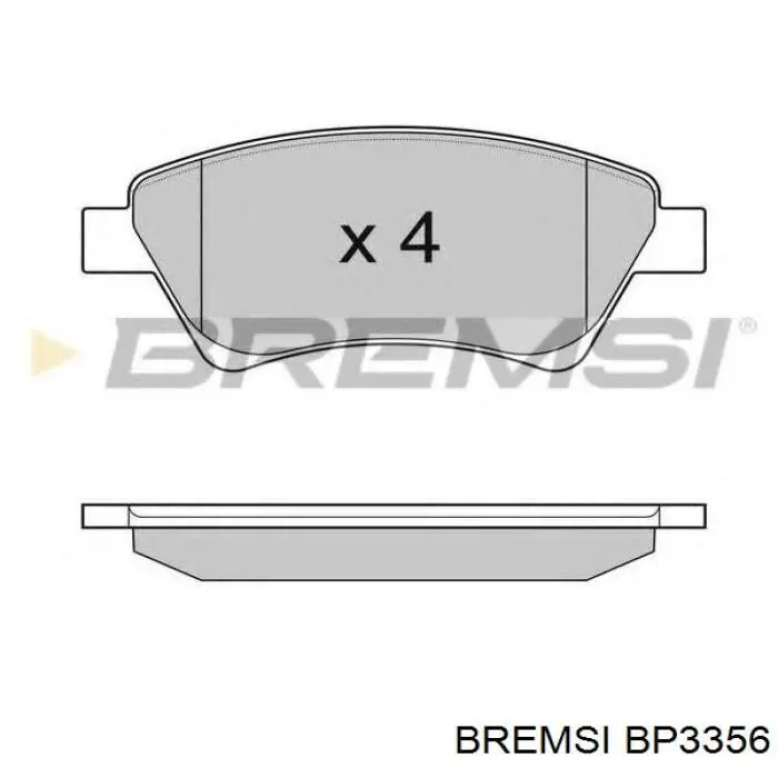 Купить BP3356 Bremsi Колодки тормозные