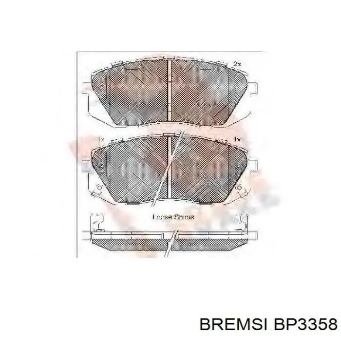 Купить BP3358 Bremsi Колодки тормозные