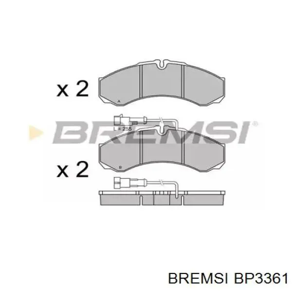 Передние тормозные колодки BP3361 Bremsi