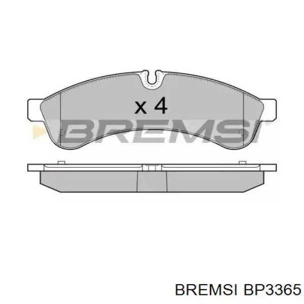 BP3365 Bremsi задние тормозные колодки