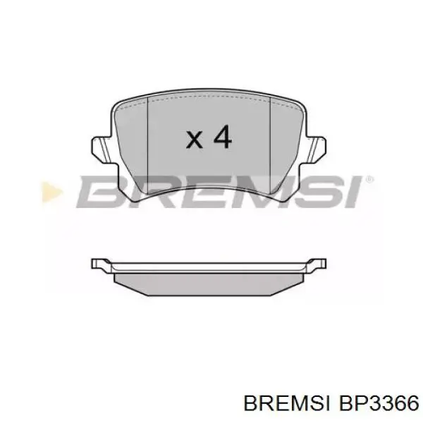 Задние тормозные колодки BP3366 Bremsi