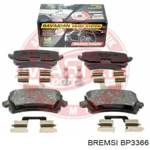 BP3366 Bremsi Колодки тормозные дисковые комплект