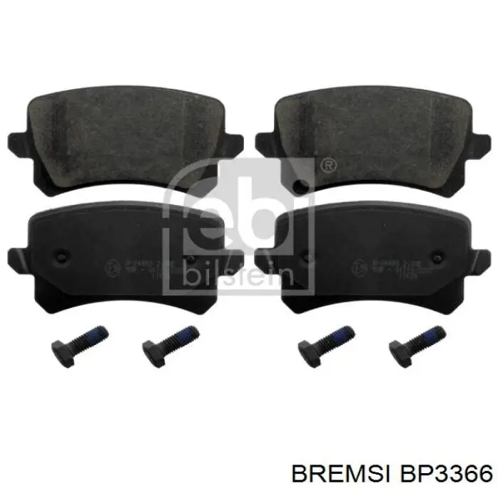 Купить BP3366 Bremsi Колодки тормозные задние, дисковые