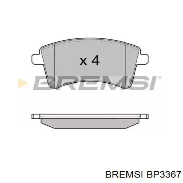 Купить BP3367 Bremsi Колодки тормозные