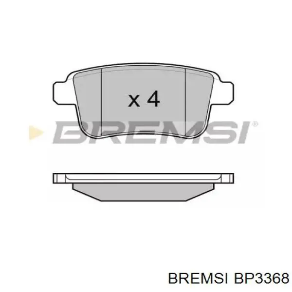 Задние тормозные колодки BP3368 Bremsi