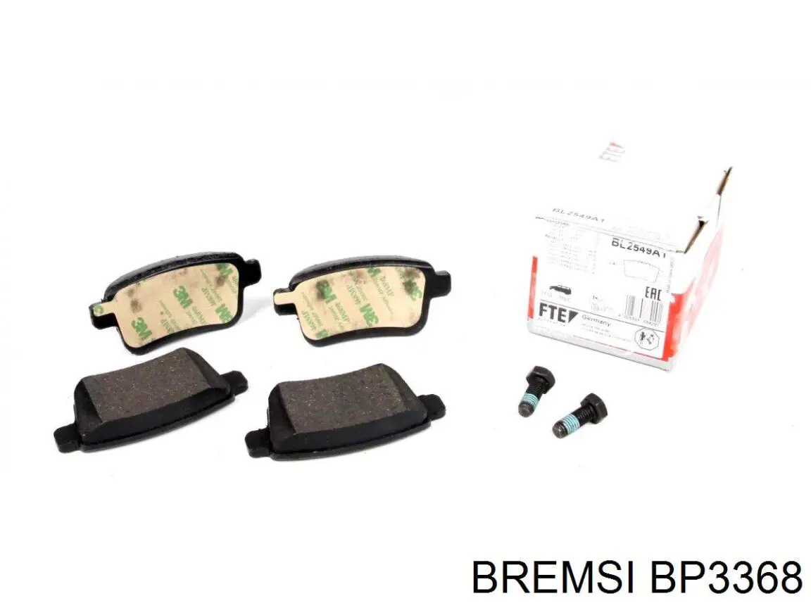 Купить BP3368 Bremsi Колодки тормозные задние, дисковые
