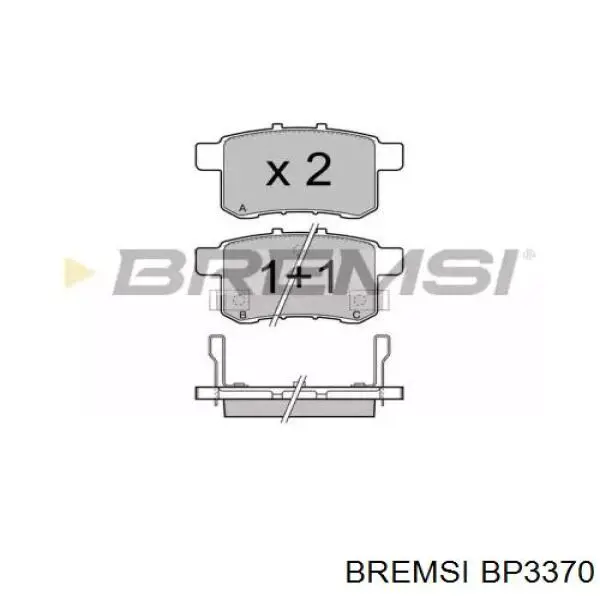 BP3370 Bremsi sapatas do freio traseiras de disco