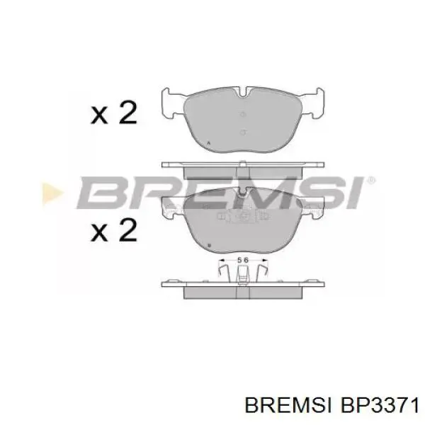 Передние тормозные колодки BP3371 Bremsi