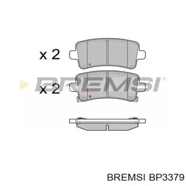 BP3379 Bremsi колодки тормозные задние дисковые