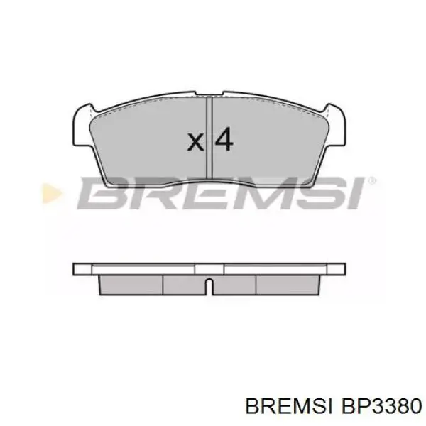 Передние тормозные колодки BP3380 Bremsi