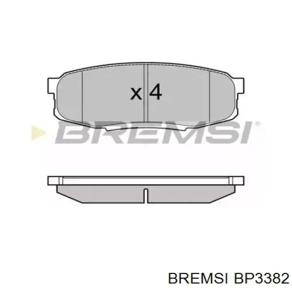 BP3382 Bremsi sapatas do freio traseiras de disco